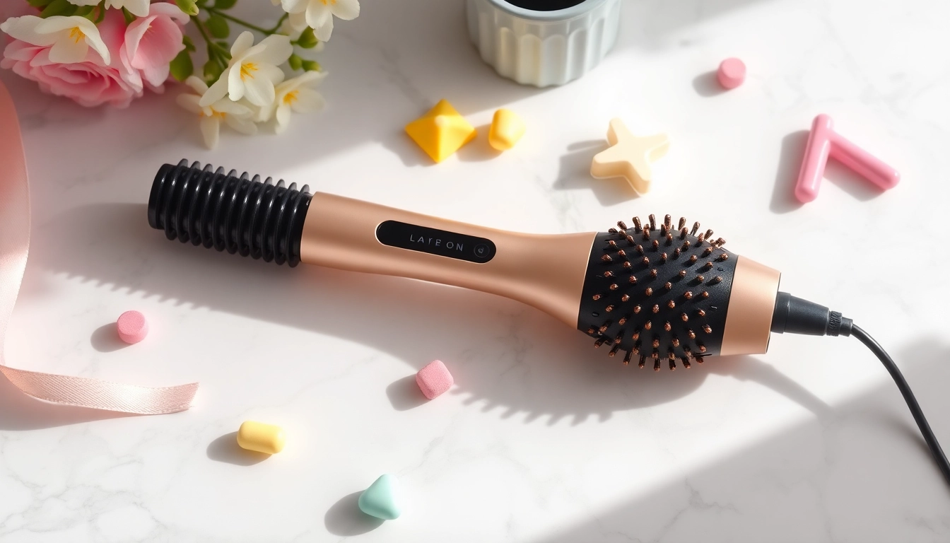 Use this all in one hair styling tool for effortless styling with sleek design and vibrant pink color.