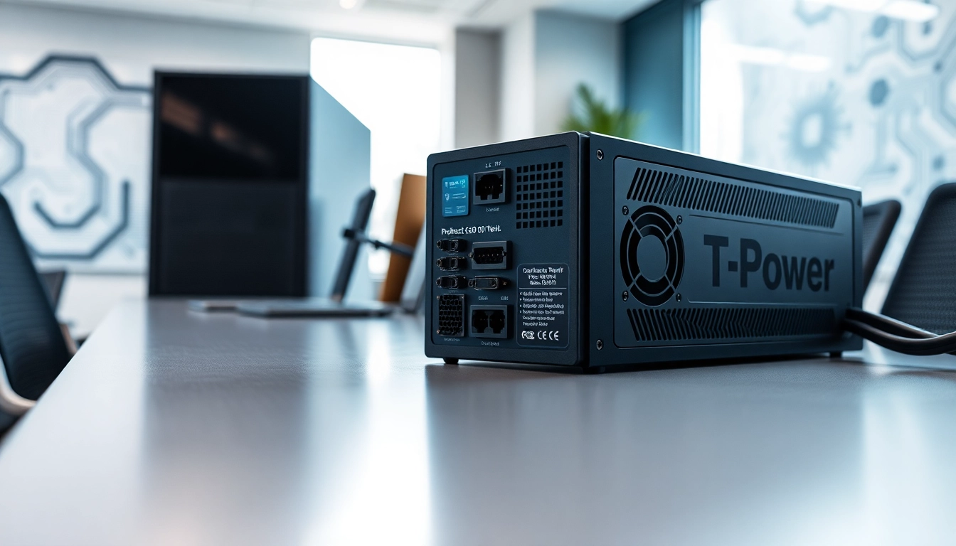 Showcase TPower power supply units highlighting quality and reliability in a professional setting.