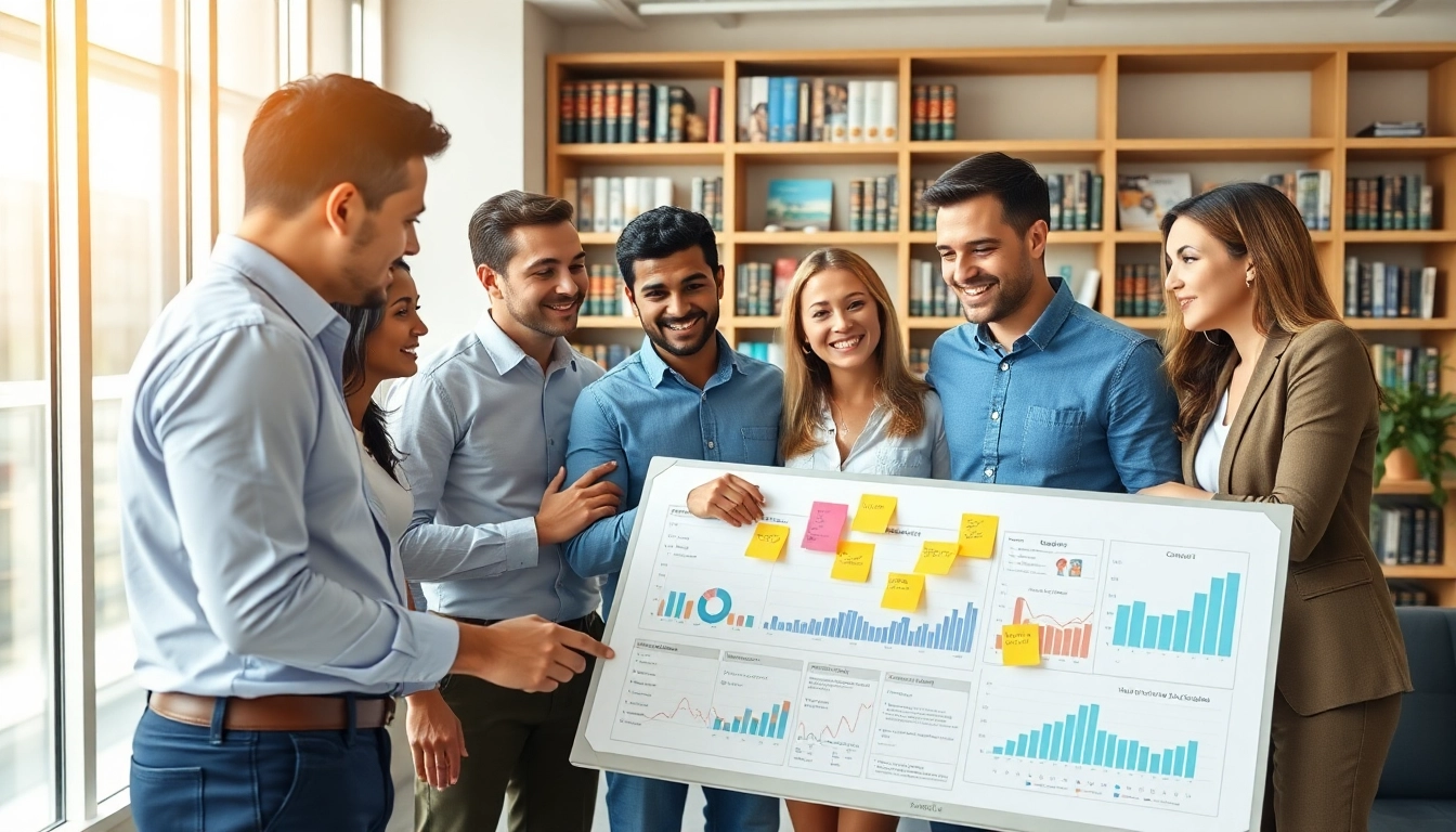 Boost trade marketing strategies in a collaborative workspace with engaged professionals.