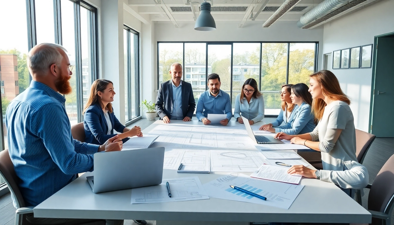 NVQ level 7 senior construction management answers illustrated in a professional meeting setting with planners.