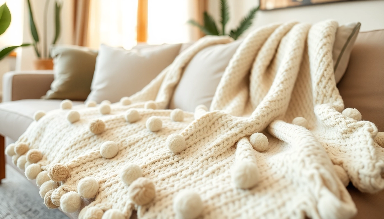 Shop the exquisite Moroccan pompom blanket collection at https://labboho.com/collections/pompom-blanket to elevate your home decor.