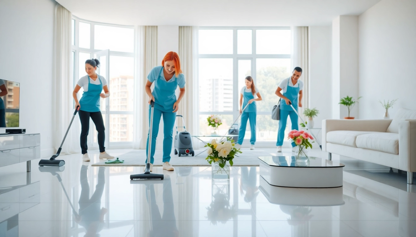 Ensure meticulous bond cleaning Logan with professional cleaners revitalizing a spacious apartment.