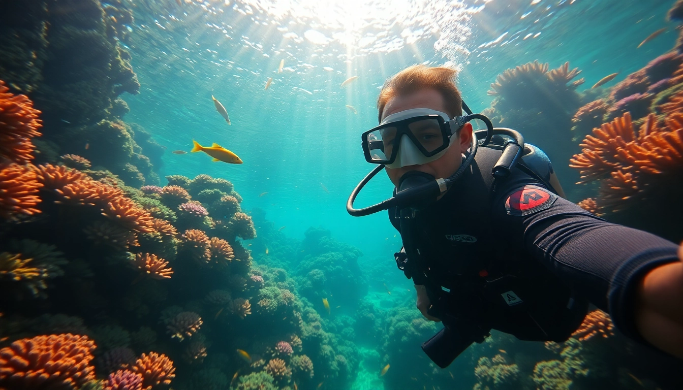 Experience an exhilarating Bali diving course amid stunning underwater coral reefs.