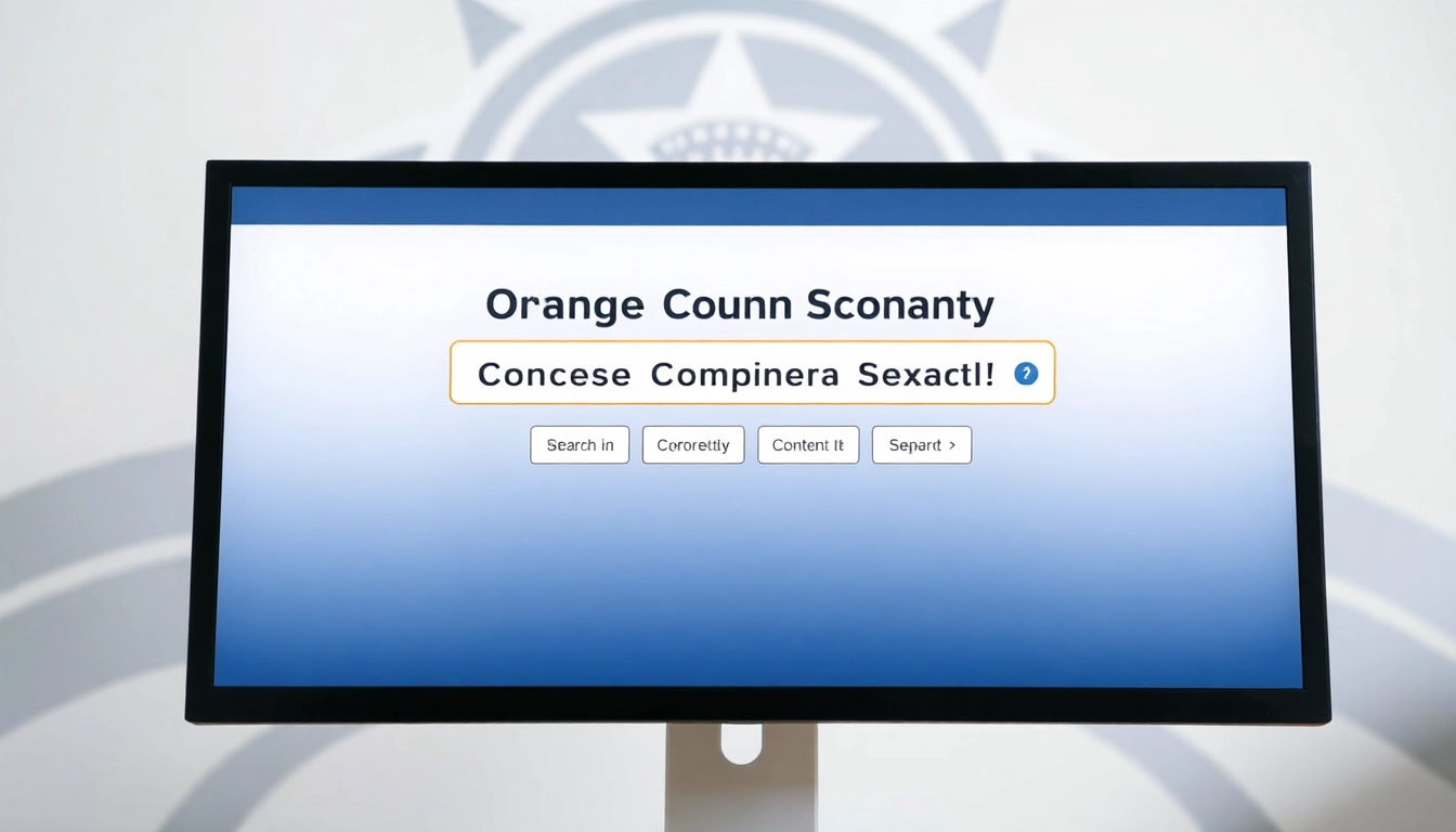 Accessing orange county inmate search on a sleek digital interface, highlighting user-centric design.