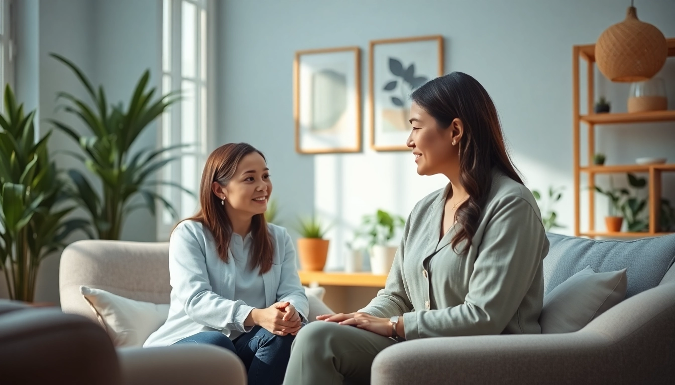 Engage in Traumatherapie with a supportive therapist in a calming environment.