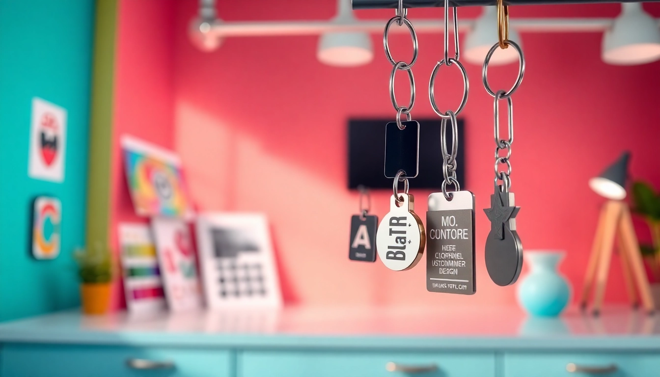 Create unique customized keychains featuring personal designs and vibrant colors.