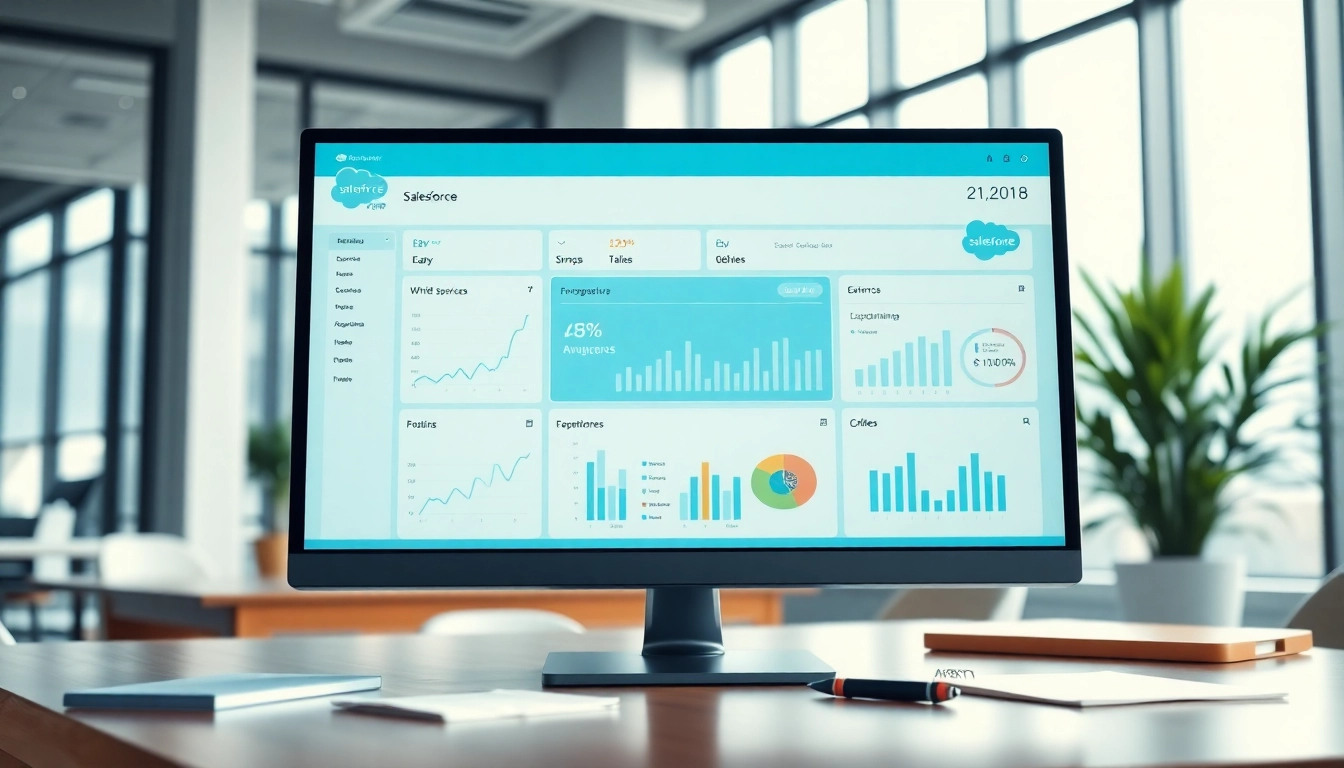 Explore Salesforce ERP analytics dashboard displaying real-time data insights and performance metrics.