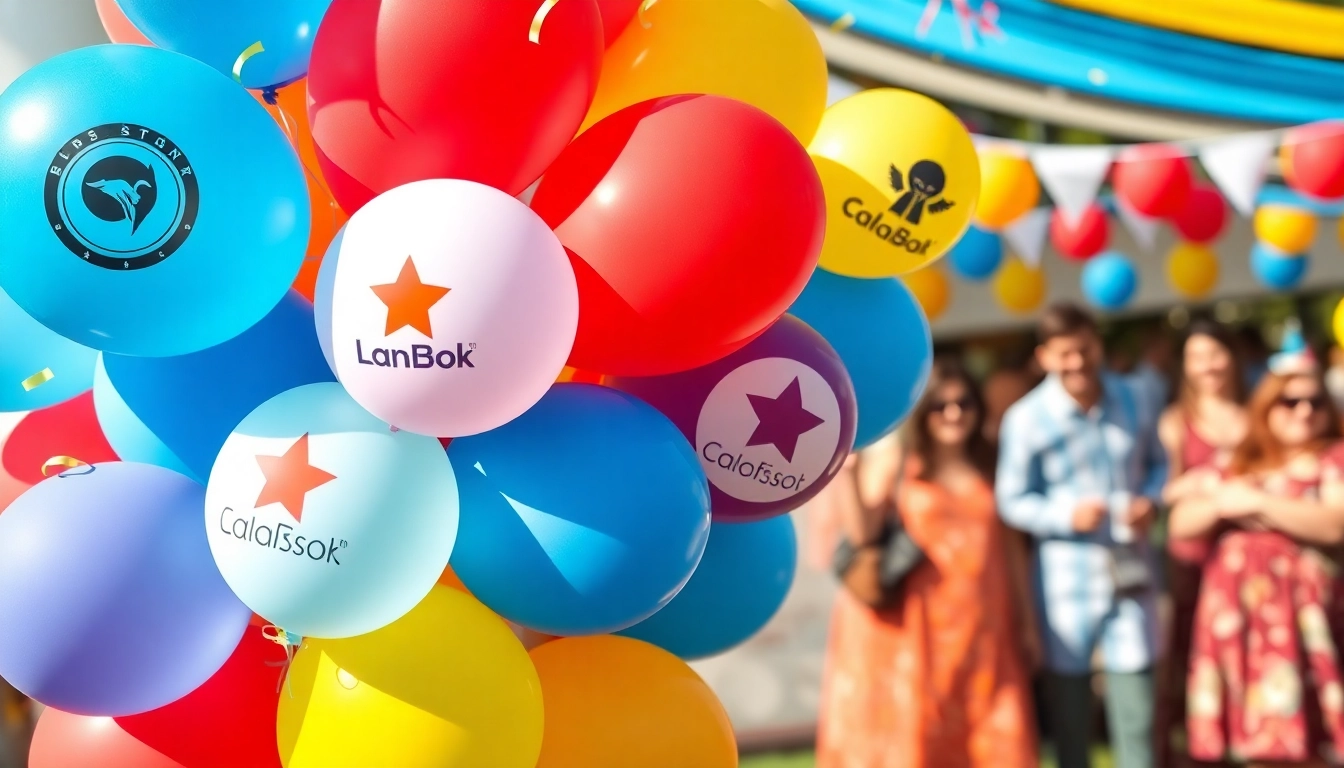 Print balloons with your logo in a festive setting with colorful designs and joyful guests.