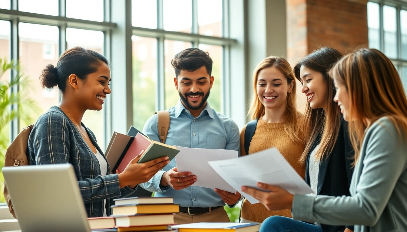 Discussing options for student finance among diverse students in a university setting.