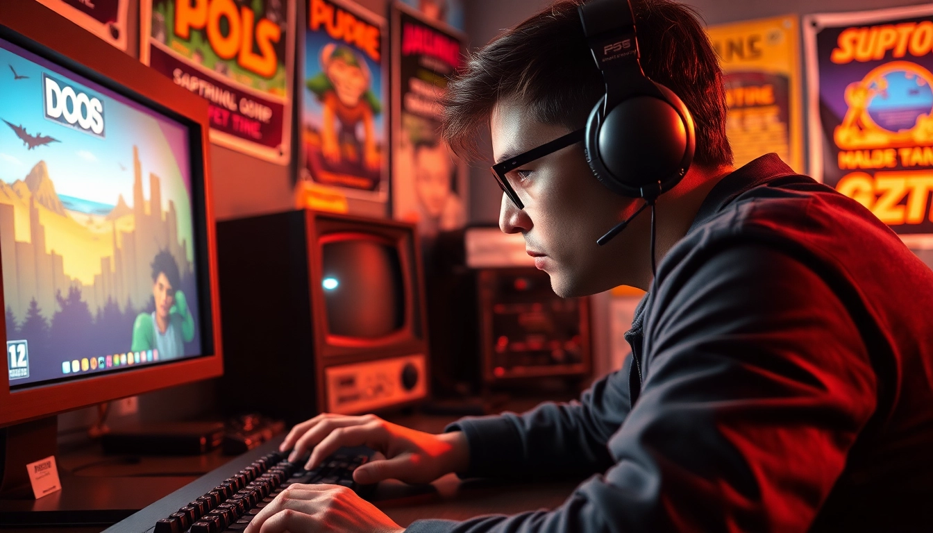 Engage and enjoy while you play dos games on a retro computer setup.