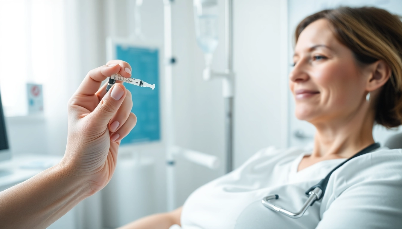 Nurse explaining what is nad iv therapy to a patient during the treatment session.