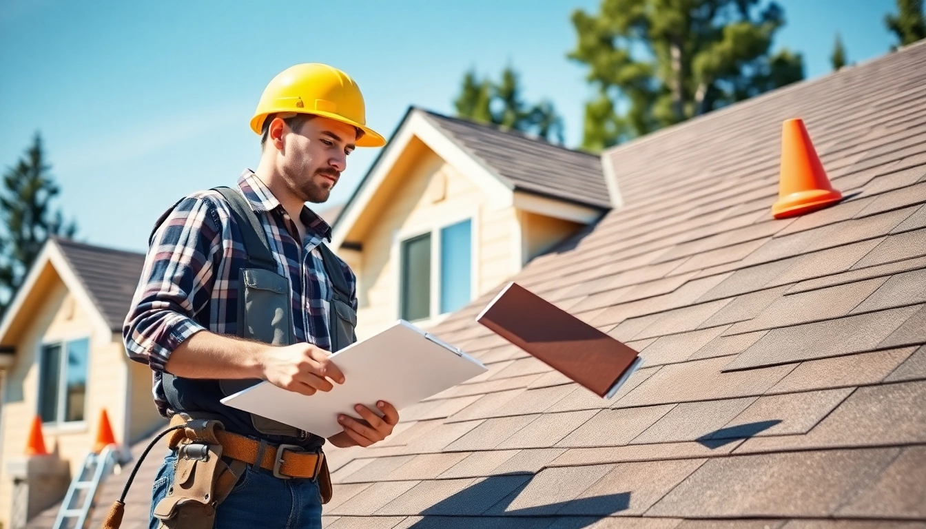 Evaluate Roof Repair Vancouver Wa with a roofing contractor inspecting residential shingles.