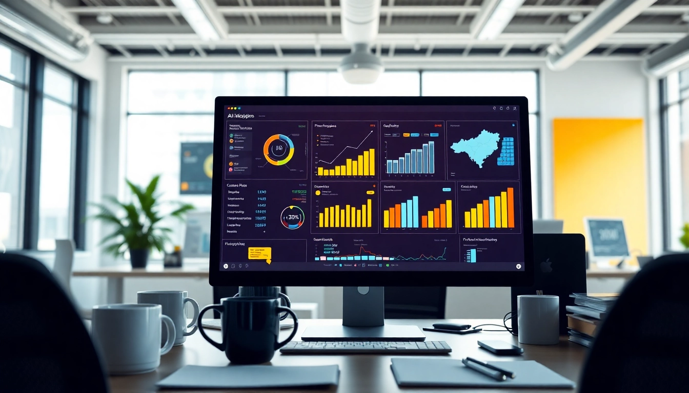 Boost your brand's impact with AI content marketing platform showcasing modern analytics and creative materials.