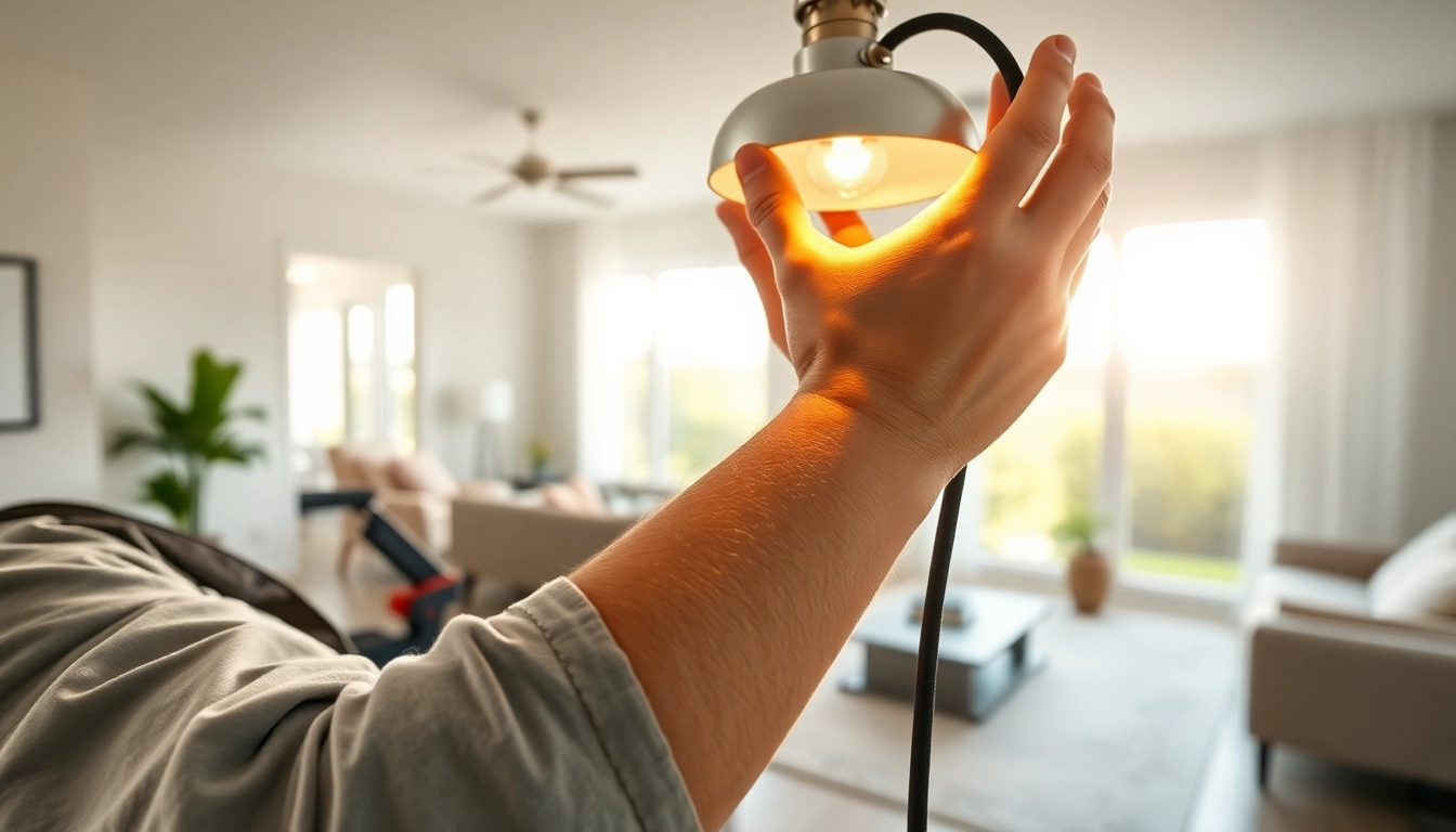 Electrician at work showcasing quality services as an Electrical Contractor Clearwater in a home.
