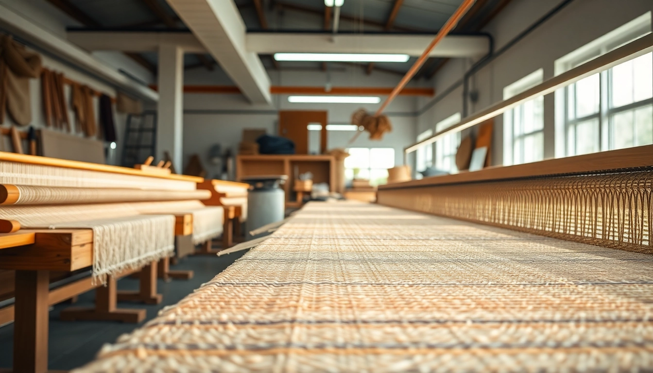 Katoen wordt verwerkt in een textielwerkplaats met vakmanschap en creativiteit.