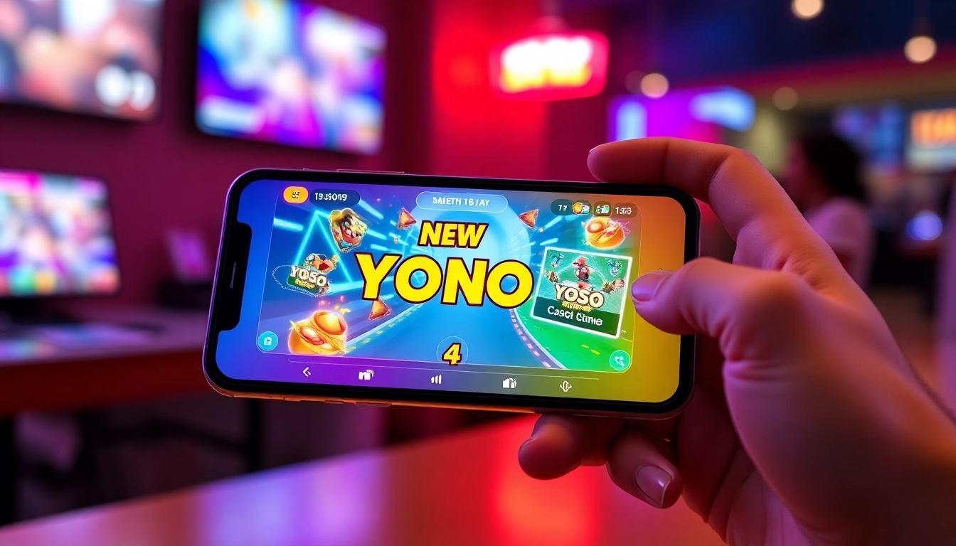 Discover the NEW YONO APP with an engaging interface and exciting game options for players.