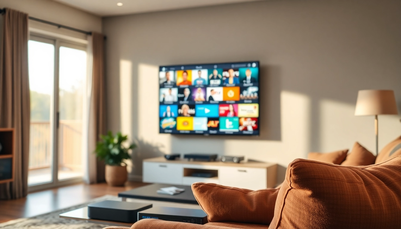 Visualisation d'un Code iptv sur un téléviseur moderne dans un salon confortable.