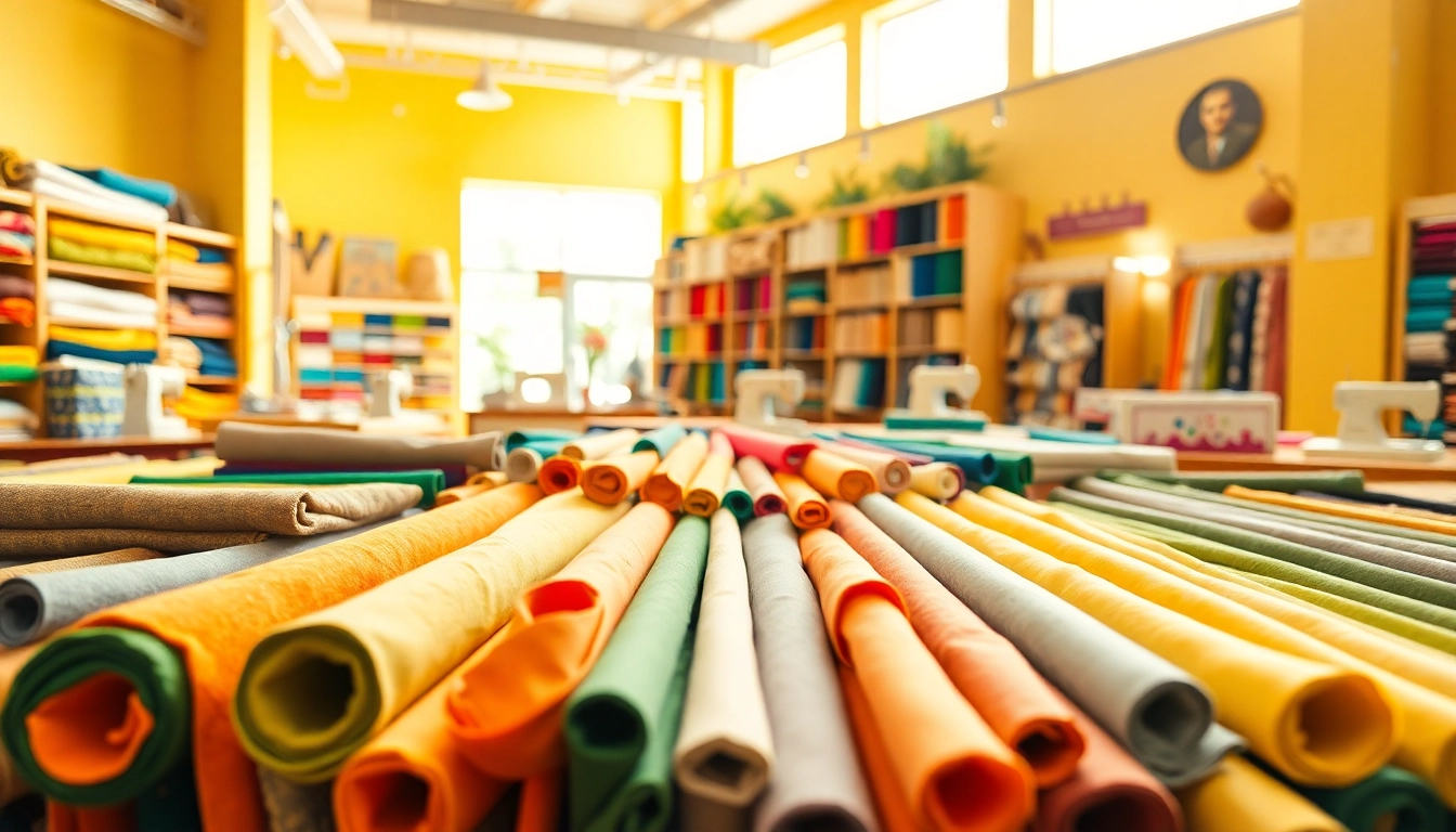 Verken het assortiment van https://www.stofnodig.nl met kleurrijke stoffen in een gezellige winkel.