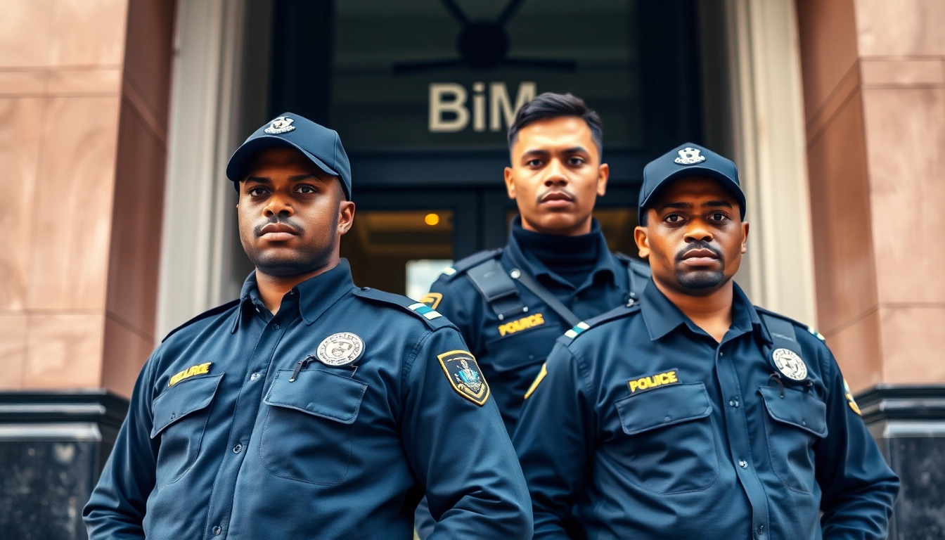 Security Guards Gloucester standing watchfully to ensure safety and protection.