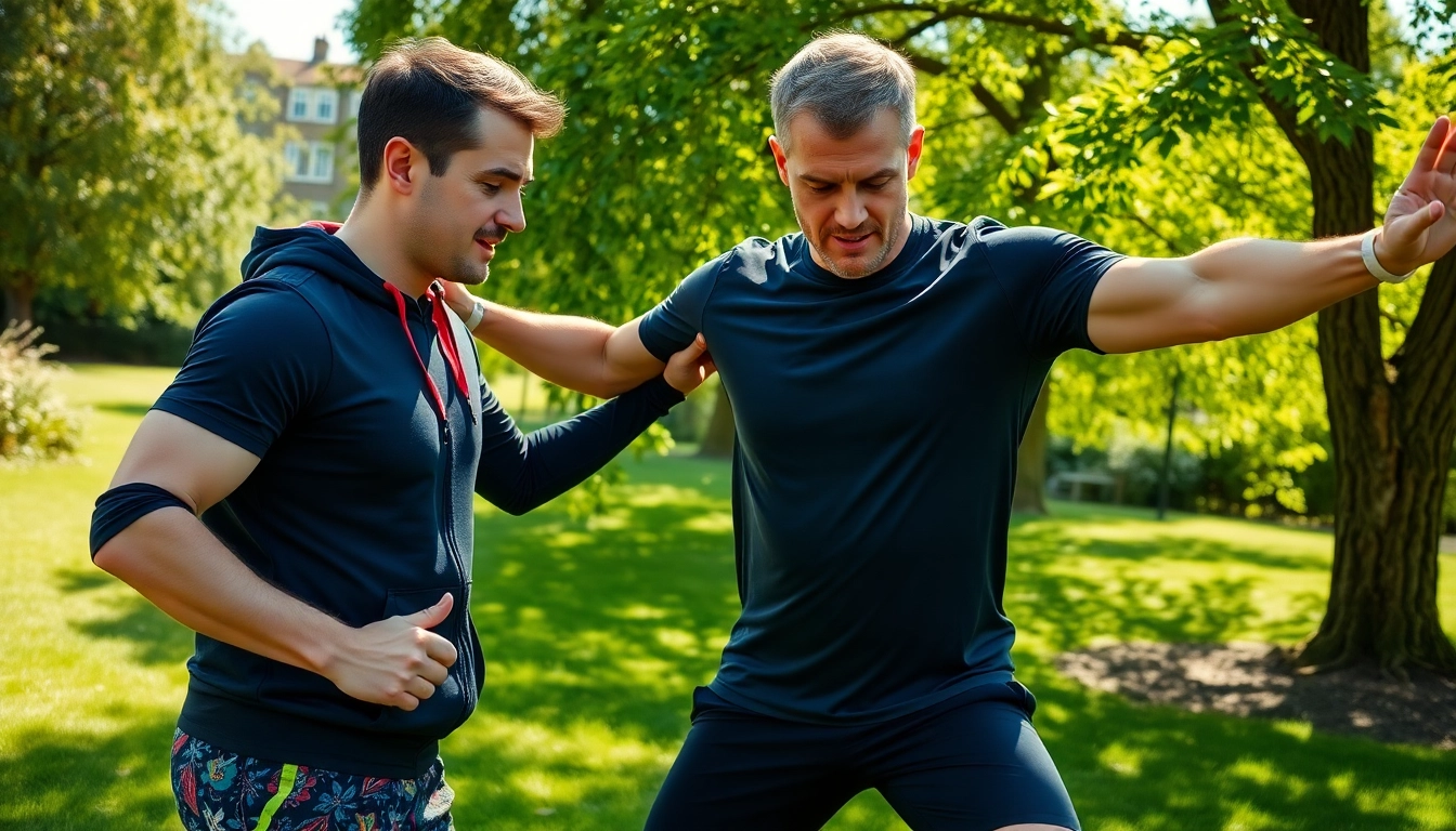 Engaging Personal Trainer in Sevenoaks coaching a client during a dynamic outdoor workout session.