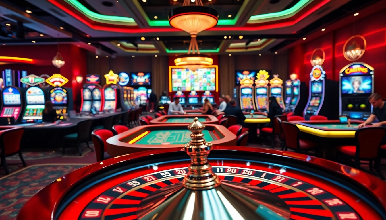 Jouer au meilleur casino en ligne avec des lumières vives et des jeux fascinants.