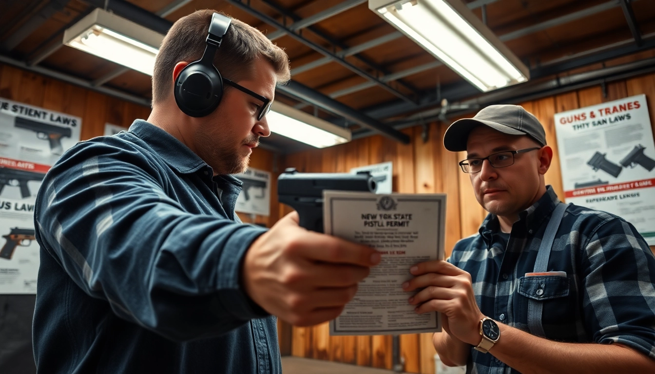 Train for your New York State Pistol Permit with a professional instructor in a shooting range.
