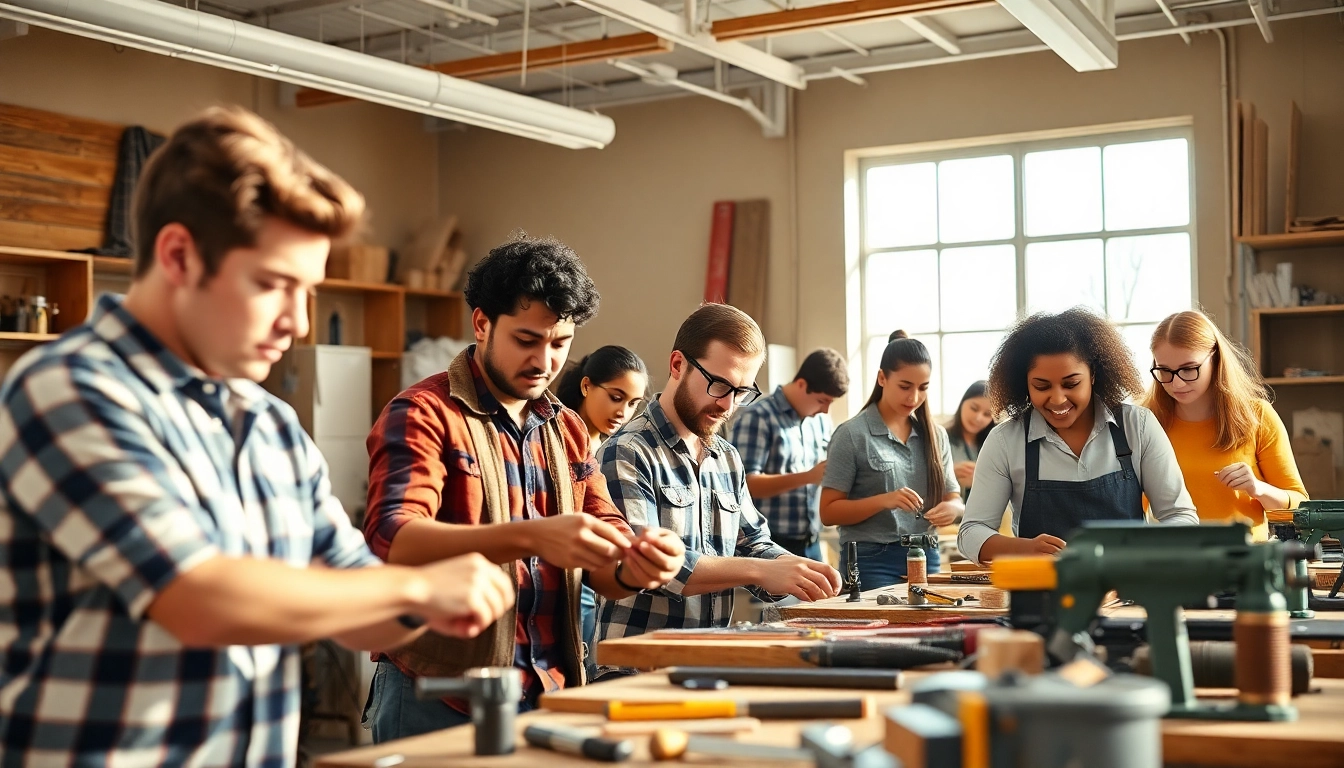 Students collaborating in a Trade School Tennessee environment to enhance their vocational skills.